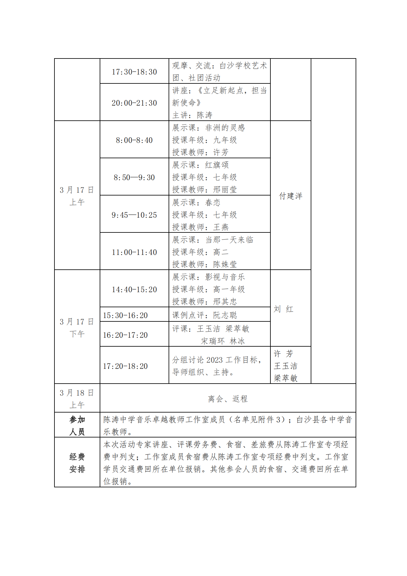 关于施琼英美术 黄金玉语文等教师工作室及霍春莲中学班主任工作室开展专题活动的通知